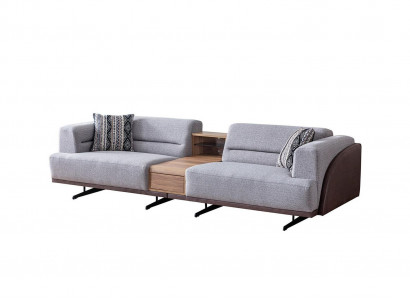 Gray living room 3-seater luxurious three-seater sofa upholstered couches